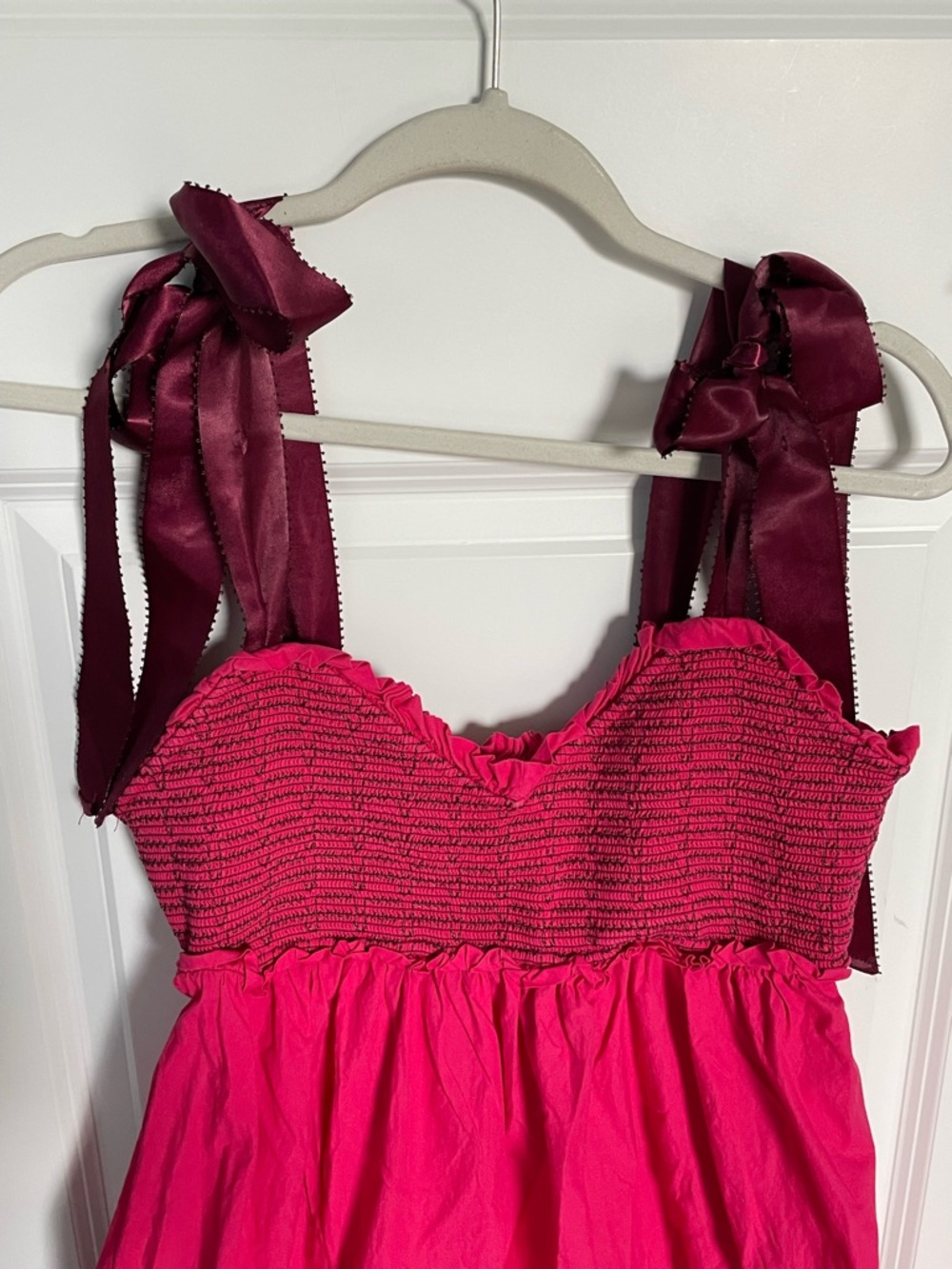 Free People Bluebell Solid Pink Cotton Maxi Dress Size Large 54438 - Picture 5 of 15